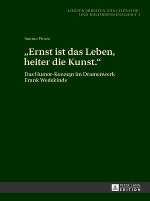 cover image of «Ernst ist das Leben, heiter die Kunst.»